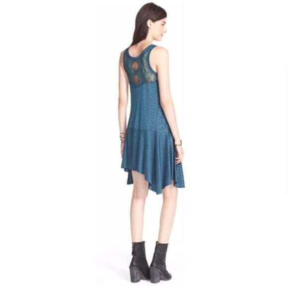 FREE PEOPLE Make It Count Mini Swing Dress in Green - S NWOT - Picture 2 of 6